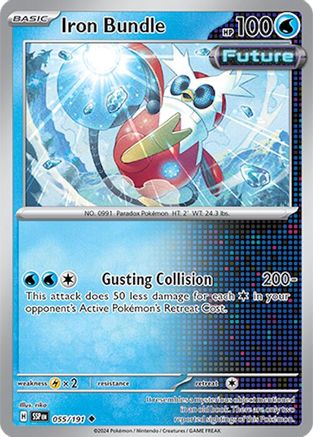 Image of Iron Bundle 055/191  - Reverse Holofoil SV08 Surging Sparks - Uncommon