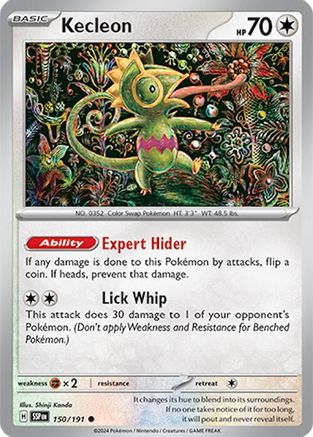 Image of Kecleon 150/191  - Reverse Holofoil SV08 Surging Sparks - Common