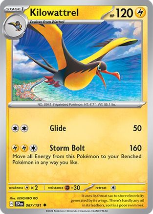 Image of Kilowattrel 067/191  SV08 Surging Sparks - Uncommon
