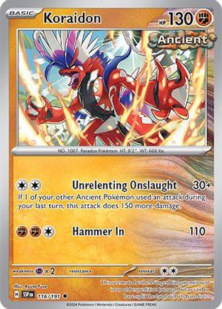 Image of Koraidon 116/191  SV08 Surging Sparks - Uncommon