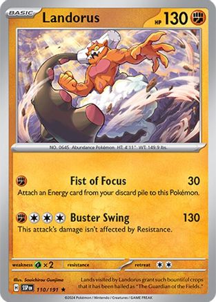 Image of Landorus 110/191  - Holofoil SV08 Surging Sparks - Rare