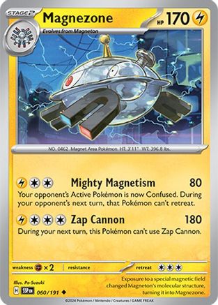 Image of Magnezone 060/191  - Reverse Holofoil SV08 Surging Sparks - Uncommon