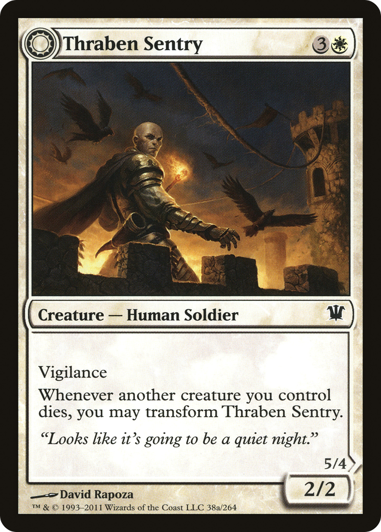 Image of Thraben Sentry (ISD-038) - Innistrad: (Double Faced Transform) Foil