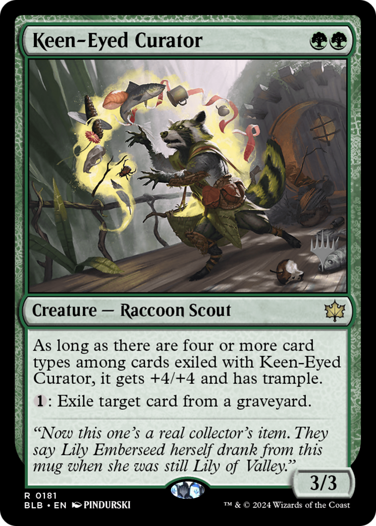 Image of Keen-Eyed Curator (PPBLB-181) - Bloomburrow Promos Foil