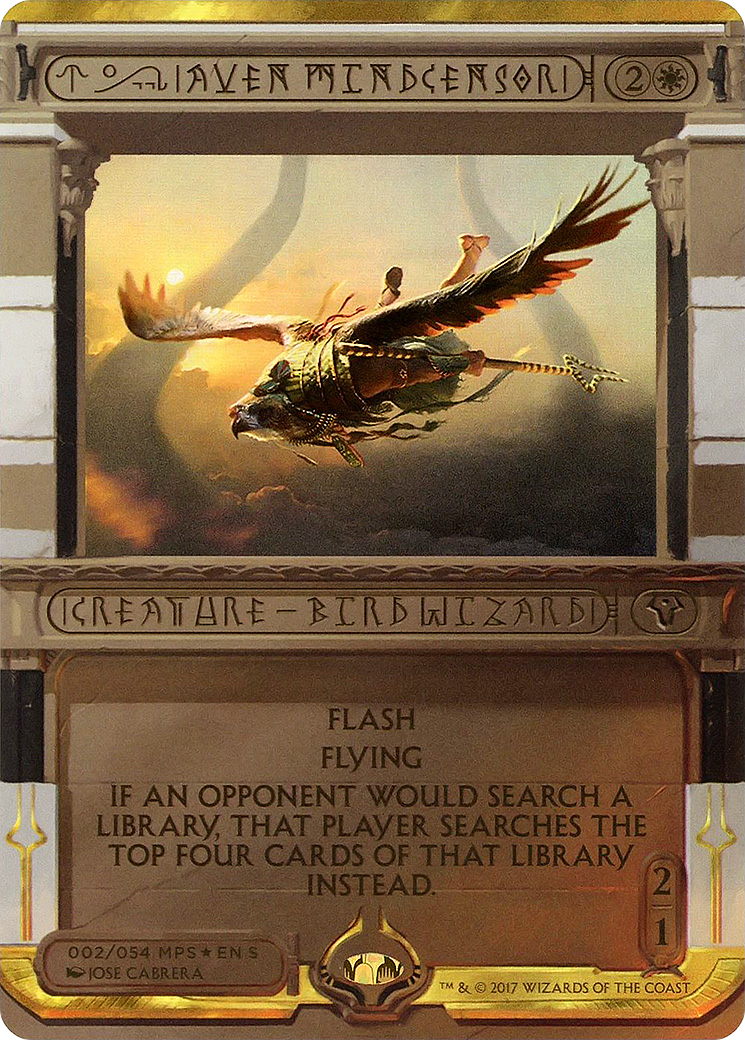 Image of Aven Mindcensor (MPS2-002) - Amonkhet Invocations (Borderless) Foil