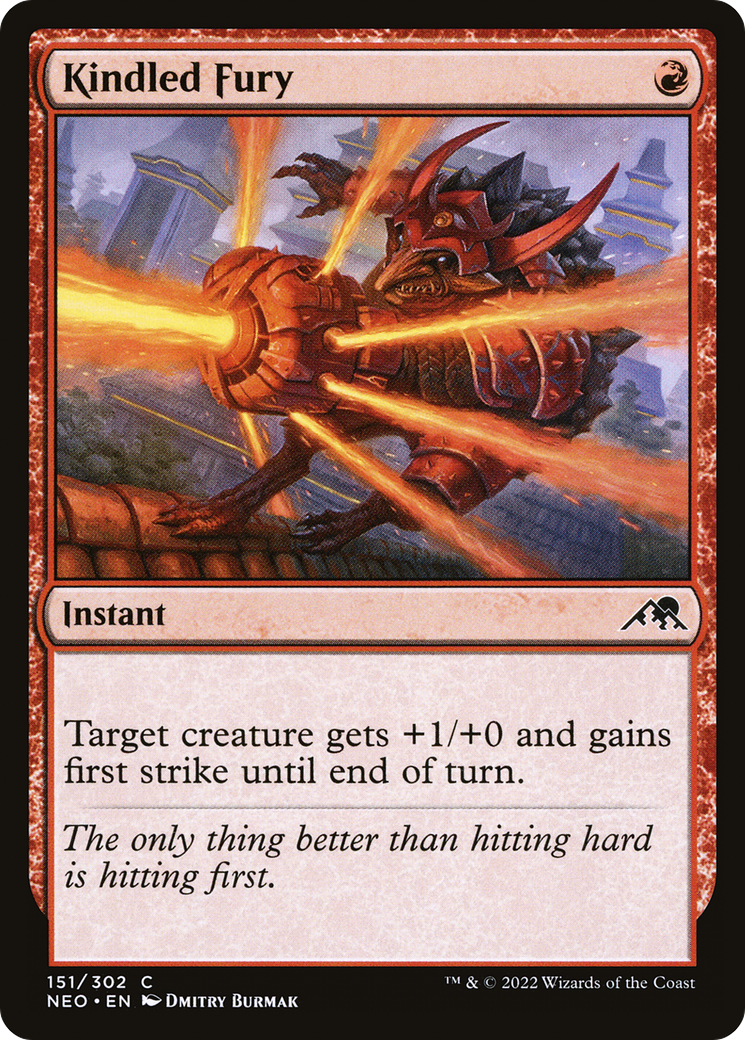 Image of Kindled Fury (NEO-151) - Kamigawa: Neon Dynasty