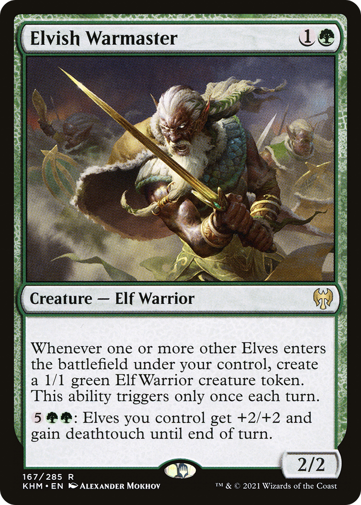 Image of Elvish Warmaster (KHM-167) - Kaldheim Foil