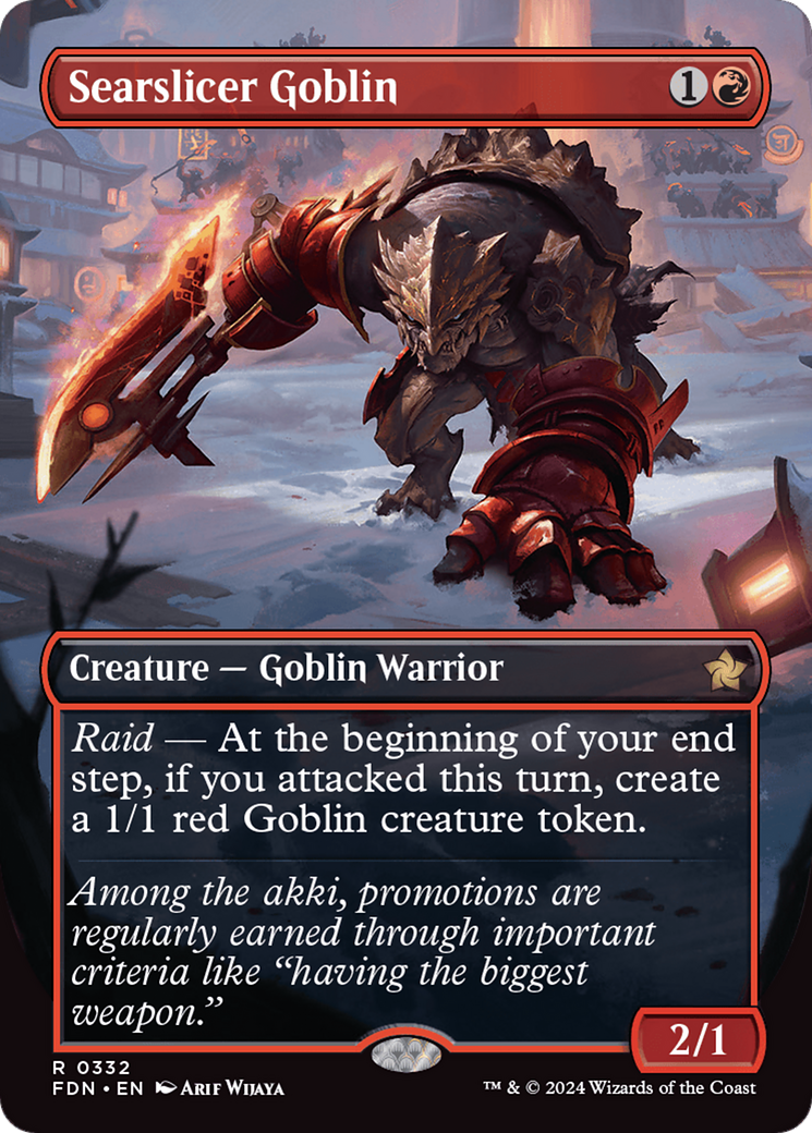Image of Searslicer Goblin (Borderless) (FDN-332) - Foundations (Borderless) Foil