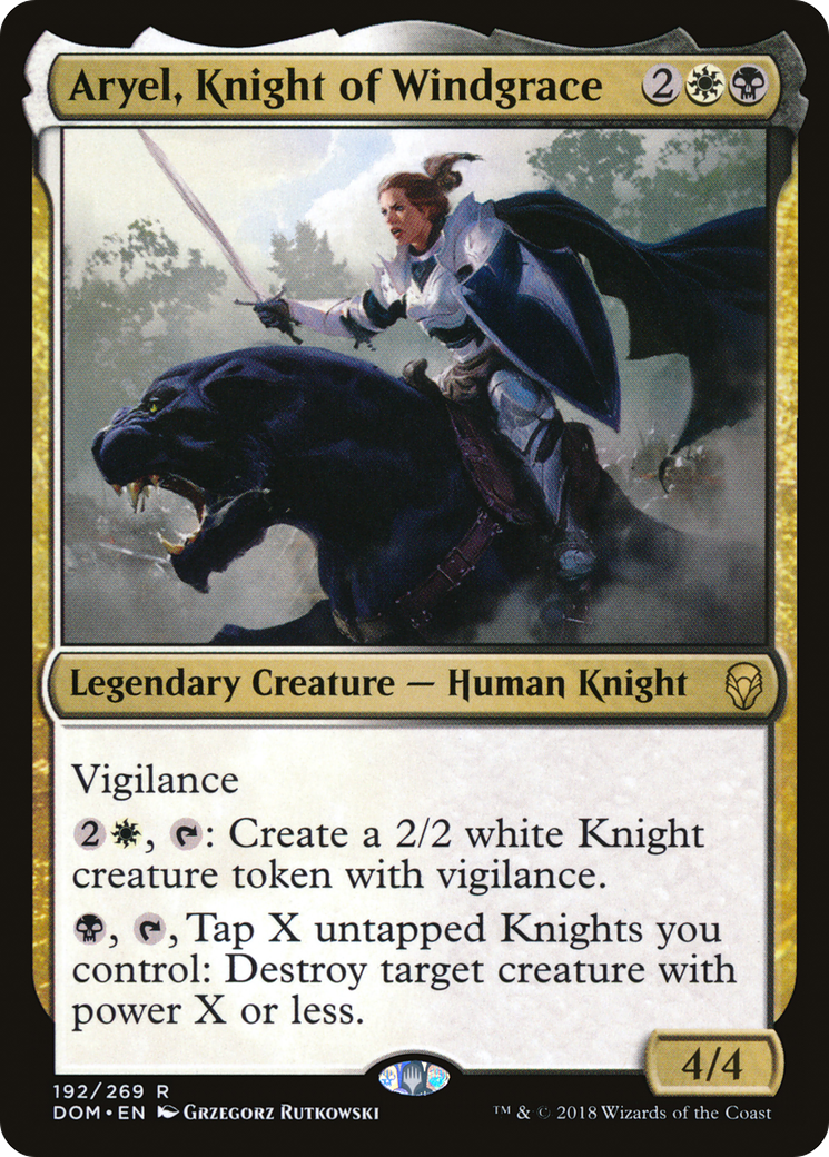 Image of Aryel, Knight of Windgrace (DOM-192) - Dominaria Foil