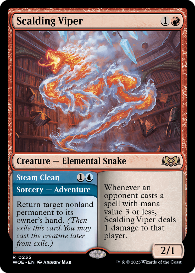 Image of Scalding Viper (WOE-235) - Wilds of Eldraine Foil