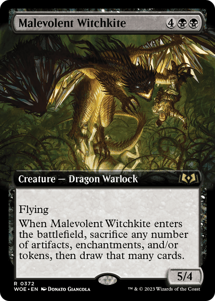 Image of Malevolent Witchkite (Extended Art) (WOE-372) - Wilds of Eldraine: (Extended Art)