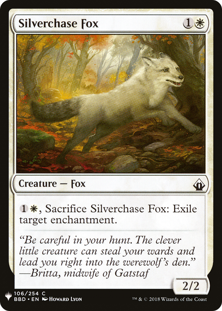 Image of Silverchase Fox (LIST-BBD-106) - The List