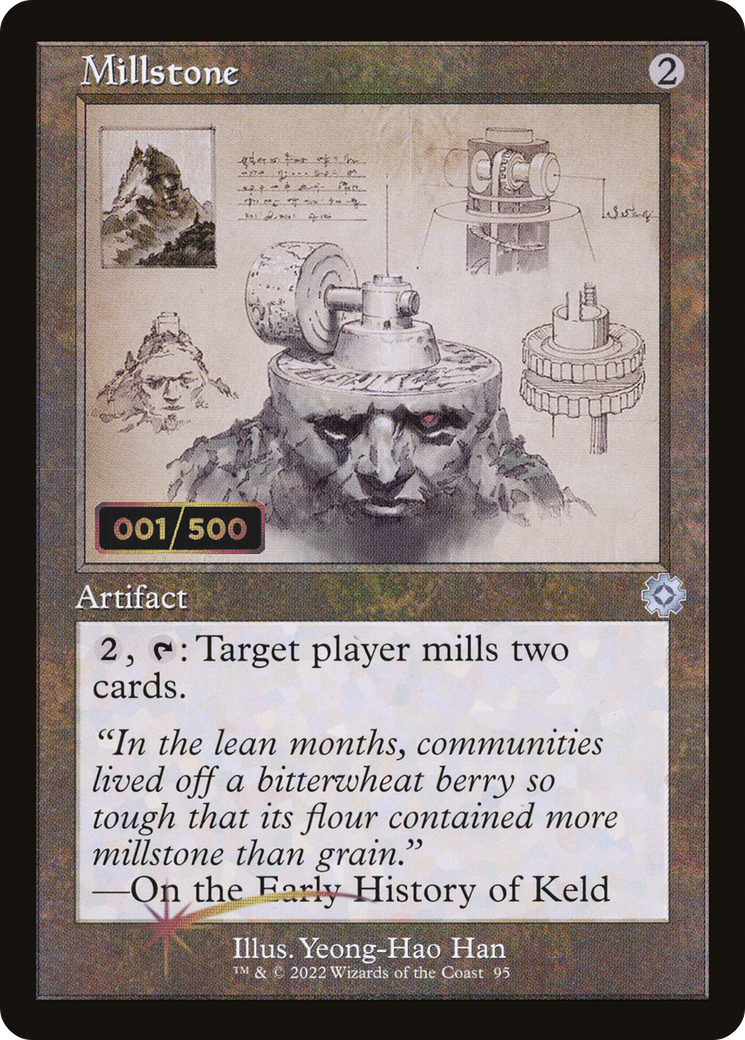 Image of Millstone (Schematic) (Serial Numbered) (BRR-095) - The Brothers' War Retro Artifacts Foil