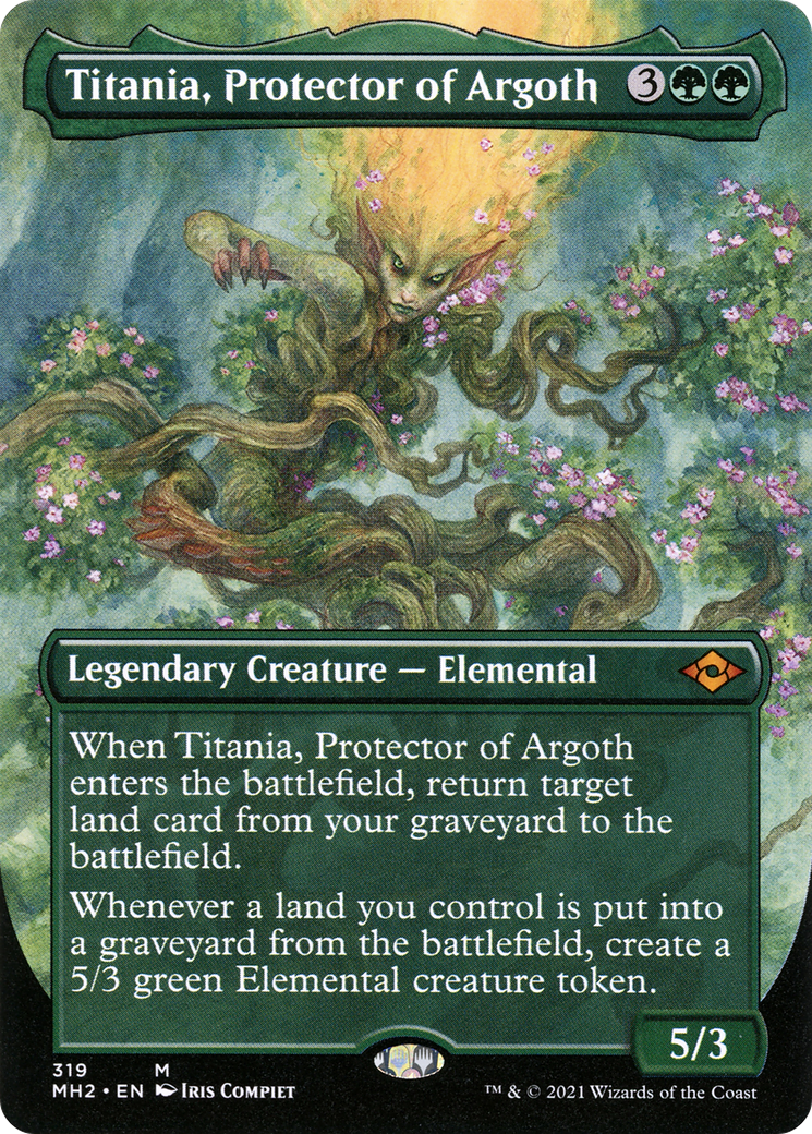Image of Titania, Protector of Argoth (Borderless) (MH2-319) - Modern Horizons 2 (Borderless) Foil