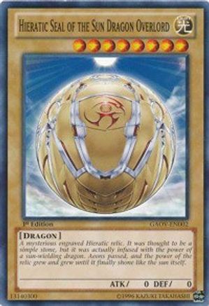 Image of Hieratic Seal of the Sun Dragon Overlord (GAOV-EN002) - Galactic Overlord 1st Edition