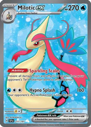 Image of Milotic ex 217/191  - Holofoil SV08 Surging Sparks - Ultra Rare