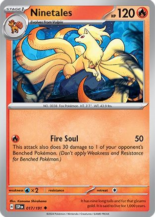 Image of Ninetales 017/191  SV08 Surging Sparks - Uncommon