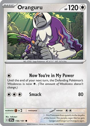 Image of Oranguru 156/191  SV08 Surging Sparks - Common