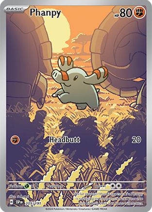 Image of Phanpy 205/191  - Holofoil SV08 Surging Sparks - Illustration Rare