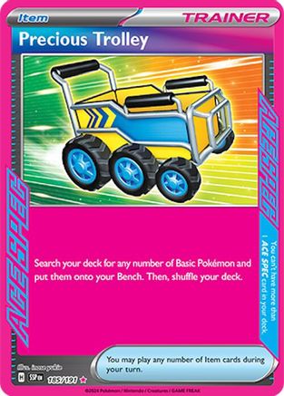 Image of Precious Trolley 185/191  - Holofoil SV08 Surging Sparks - ACE SPEC Rare