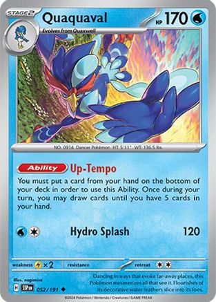 Image of Quaquaval 052/191  - Reverse Holofoil SV08 Surging Sparks - Uncommon