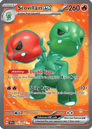 Image of Scovillain ex 216/191  - Holofoil SV08 Surging Sparks - Ultra Rare