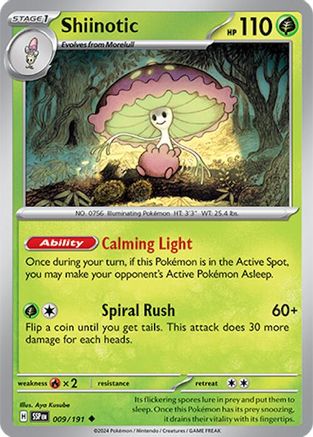 Image of Shiinotic 009/191  SV08 Surging Sparks - Uncommon