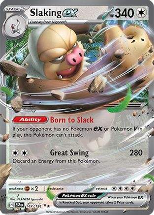 Image of Slaking ex 147/191  - Holofoil SV08 Surging Sparks - Double Rare