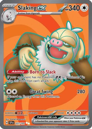 Image of Slaking ex 227/191  - Holofoil SV08 Surging Sparks - Ultra Rare
