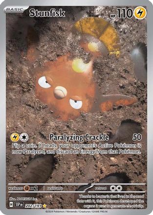 Image of Stunfisk 202/191  - Holofoil SV08 Surging Sparks - Illustration Rare