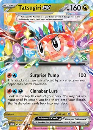 Image of Tatsugiri ex 142/191  - Holofoil SV08 Surging Sparks - Double Rare