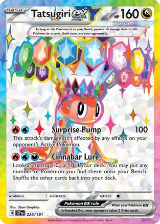 Image of Tatsugiri ex 226/191  - Holofoil SV08 Surging Sparks - Ultra Rare