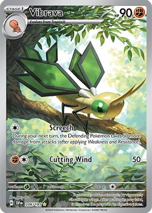 Image of Vibrava 206/191  - Holofoil SV08 Surging Sparks - Illustration Rare