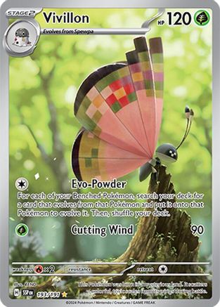 Image of Vivillon 193/191  - Holofoil SV08 Surging Sparks - Illustration Rare