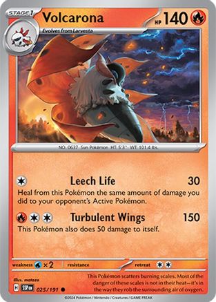 Image of Volcarona 025/191  SV08 Surging Sparks - Common