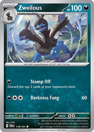 Image of Zweilous 118/191  SV08 Surging Sparks - Common