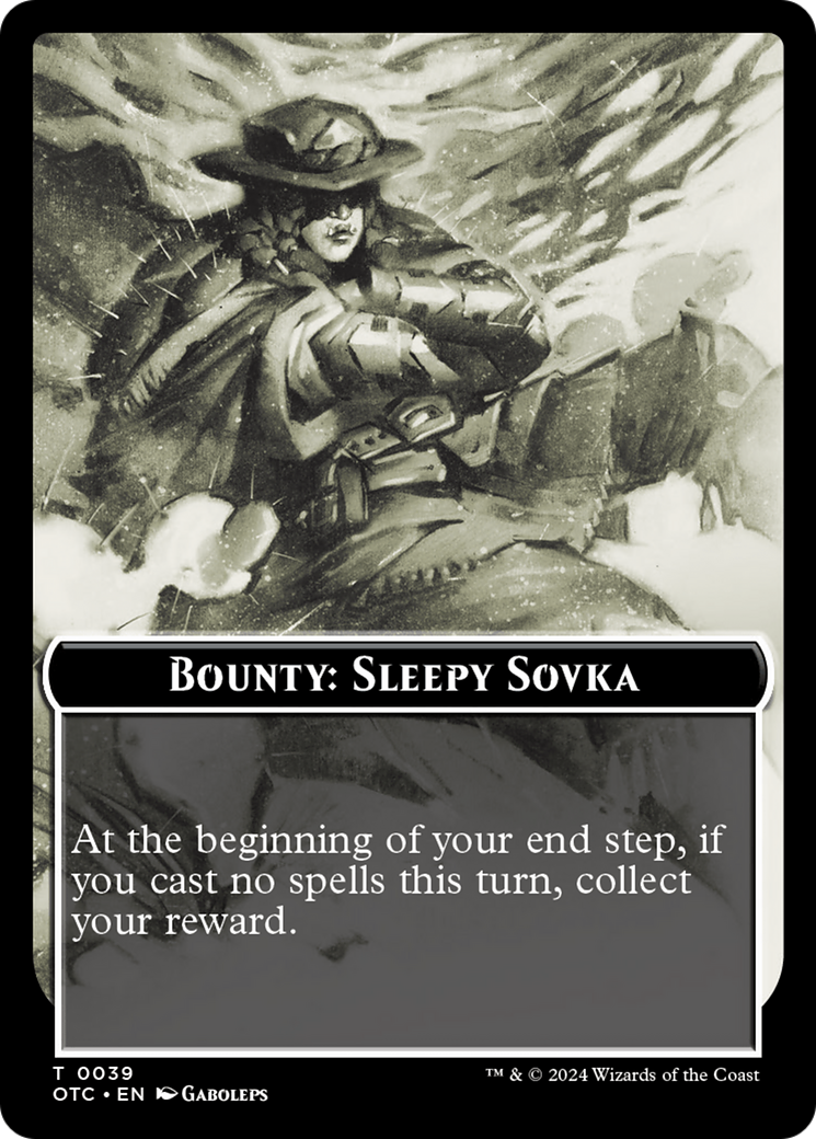 Image of Bounty: Sleepy Sovka // Wanted! (TOTC-039) - Outlaws of Thunder Junction Commander Tokens Foil