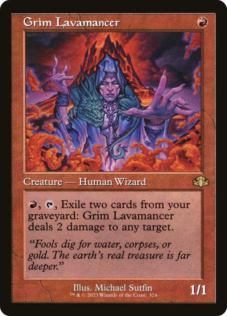 Image of Grim Lavamancer (Retro Frame) (DMR-324) - Dominaria Remastered Foil
