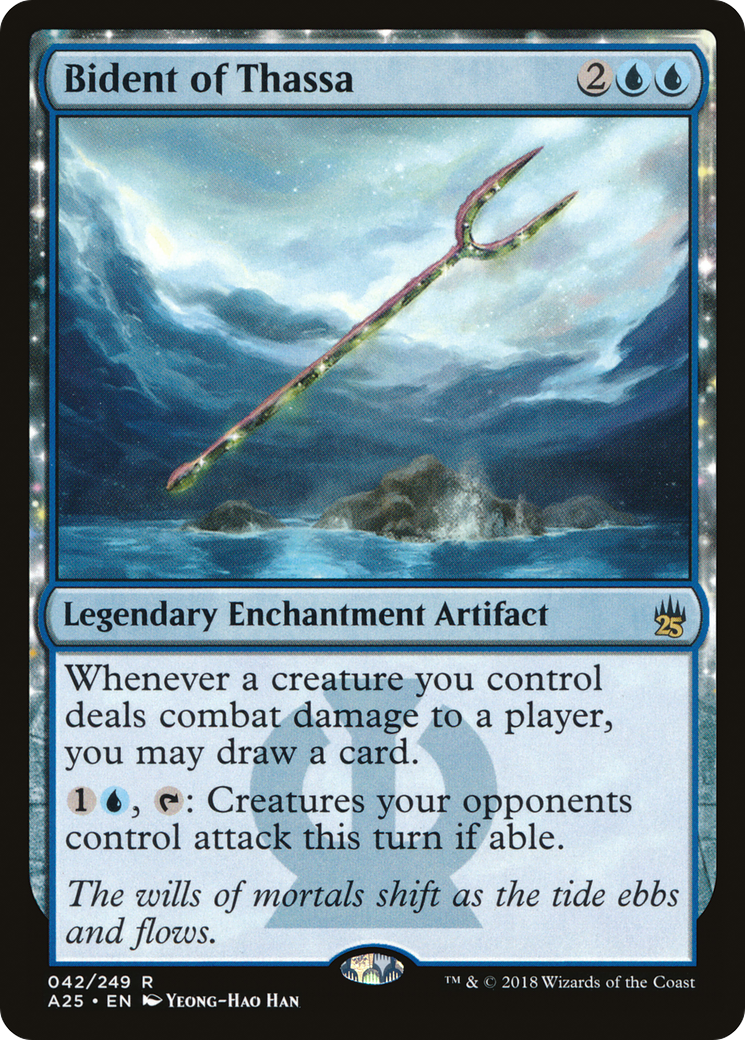 Image of Bident of Thassa (A25-042) - Masters 25: (enchantment) Foil
