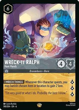 Image of Wreck-It Ralph - Ham Hands (190/204) - Azurite Sea