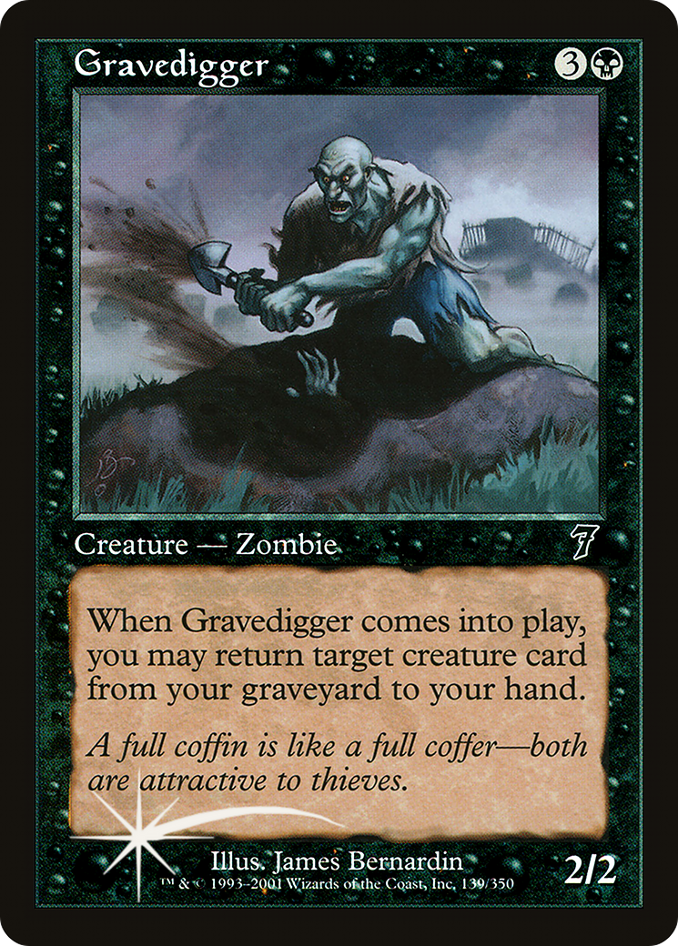 Image of Gravedigger (7ED-139) - 7th Edition Foil