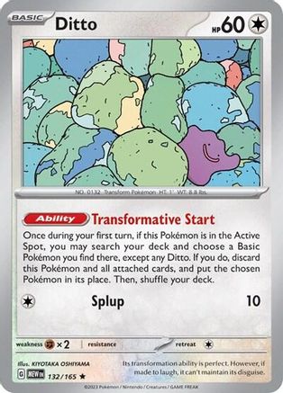 Image of Ditto 132/165  Deck Exclusives - Rare