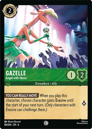 Image of Gazelle - Angel with Horns (88/204) - Azurite Sea Cold Foil