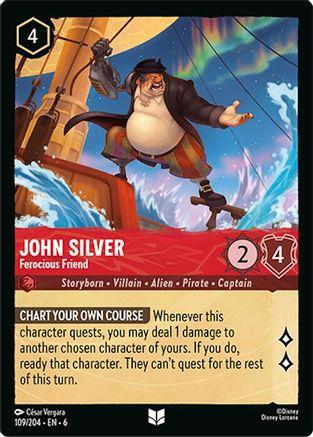 Image of John Silver - Ferocious Friend (109/204) - Azurite Sea Cold Foil