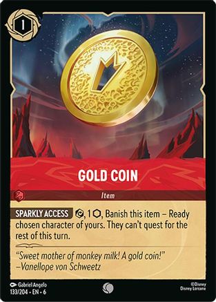Image of Gold Coin (133/204) - Azurite Sea Cold Foil