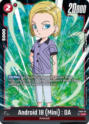Image of Android 18 (Mini) : DA (Bonus Pack Alternate Art) (FS06-05) - Starter Deck 6 Son Goku Mini Holofoil