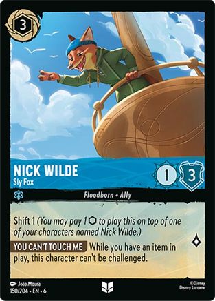 Image of Nick Wilde - Sly Fox (150/204) - Azurite Sea Cold Foil