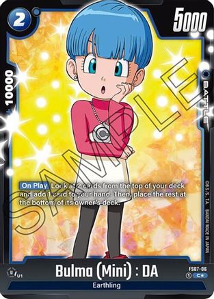 Image of Bulma (Mini) : DA (Bonus Pack Alternate Art) (FS07-06) - Starter Deck 7 Vegeta Mini Holofoil