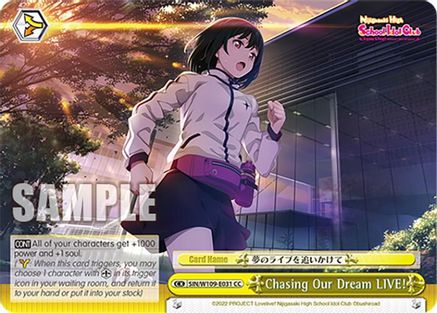 Image of Chasing Our Dream LIVE! (SIN/W109-E031 CC) - Love Live! School idol festival 2 MIRACLE LIVE!