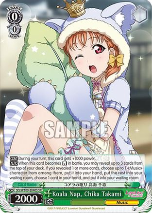 Image of Koala Nap, Chika Takami (SR) (SIS/W109-E040S SR) - Love Live! School idol festival 2 MIRACLE LIVE!